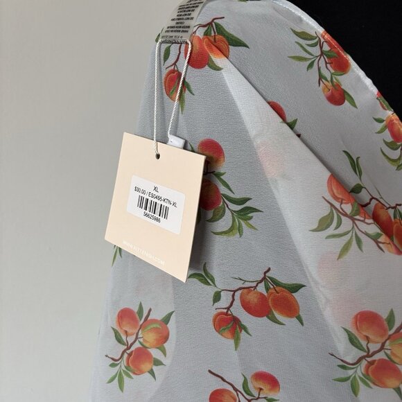 NWT Kittenish Sheer Swim Cover Up Peaches Women’s XL Resort Vacation. NWT FLAW! - Picture 7 of 10